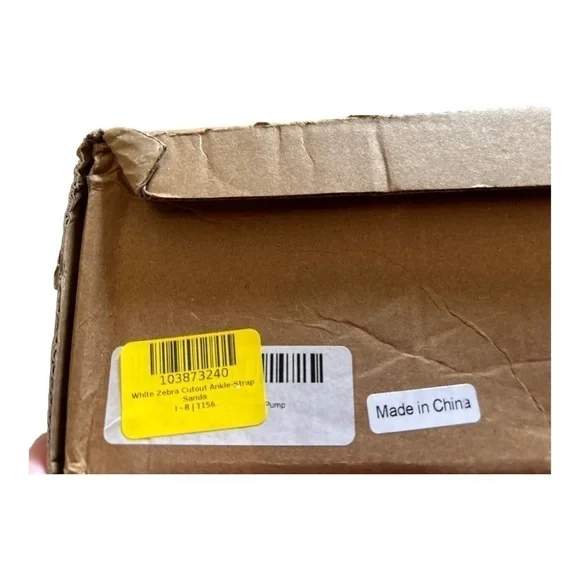 YASIRUN White Zebra Cutout Ankle-Strap Sandal - Women - Picture 11 of 13